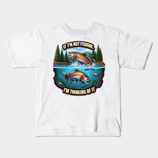 Rainbow Trout A Vibrant Fish Leaps From the Water Kids T-Shirt